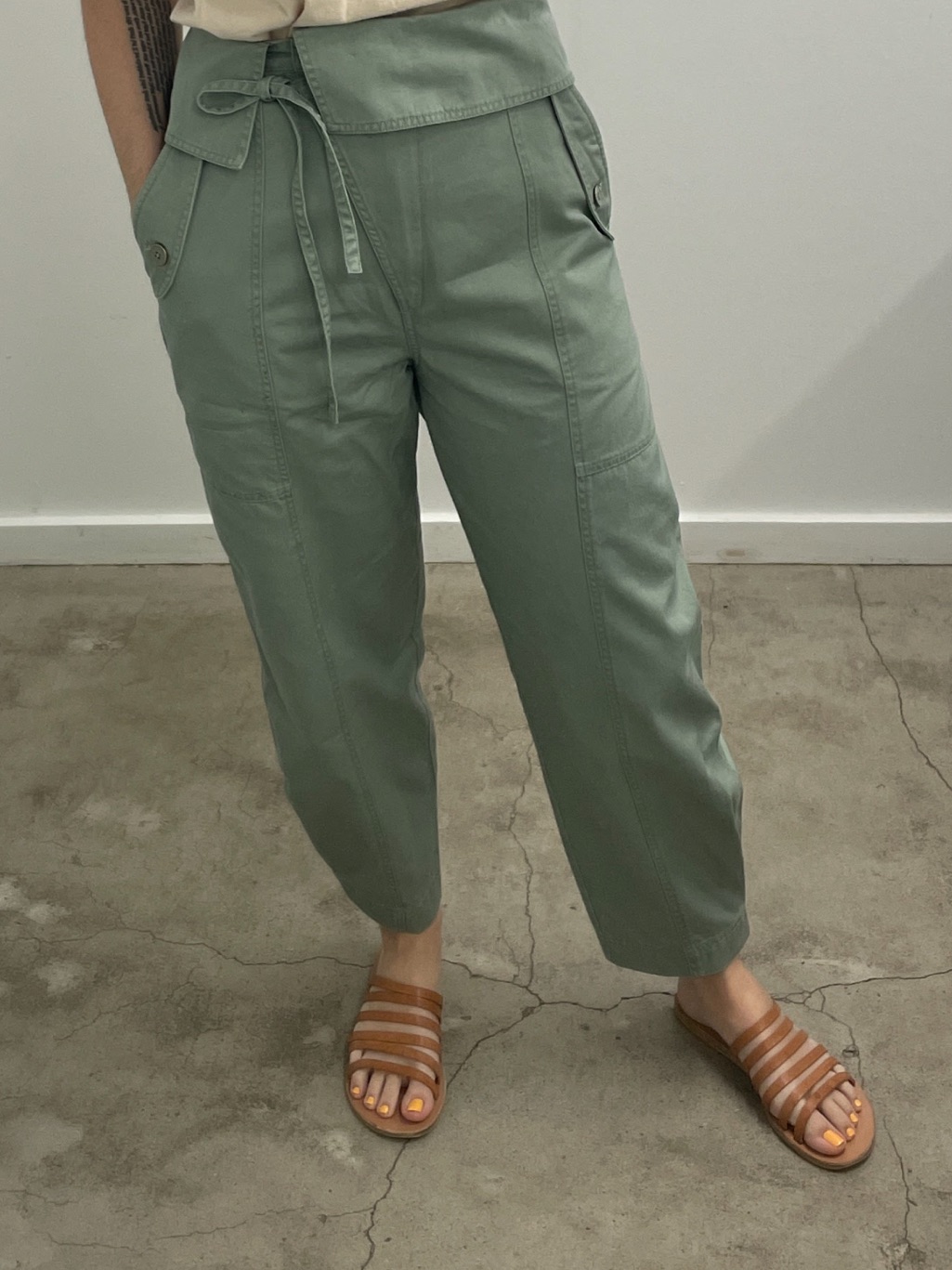 Ulla Johnson Sage Green Cargo Pants